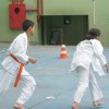 Corrida na quadra.